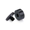 1-1/4'' Diameter X 1/2'' Barrel Length, Affordable Aluminum Standoffs, Black Anodized Finish Easy Fasten Standoff (For Inside / Outside use) [Required Material Hole Size: 7/16'']