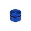 1-1/4'' Diameter X 1/2'' Barrel Length, Affordable Aluminum Standoffs, Blue Anodized Finish Easy Fasten Standoff (For Inside / Outside use) [Required Material Hole Size: 7/16'']