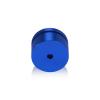 1-1/4'' Diameter X 1/2'' Barrel Length, Affordable Aluminum Standoffs, Blue Anodized Finish Easy Fasten Standoff (For Inside / Outside use) [Required Material Hole Size: 7/16'']