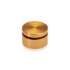 1-1/4'' Diameter X 1/2'' Barrel Length, Affordable Aluminum Standoffs, Gold Anodized Finish Easy Fasten Standoff (For Inside / Outside use) [Required Material Hole Size: 7/16'']