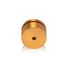 1-1/4'' Diameter X 1/2'' Barrel Length, Affordable Aluminum Standoffs, Gold Anodized Finish Easy Fasten Standoff (For Inside / Outside use) [Required Material Hole Size: 7/16'']