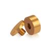 1-1/4'' Diameter X 1/2'' Barrel Length, Affordable Aluminum Standoffs, Gold Anodized Finish Easy Fasten Standoff (For Inside / Outside use) [Required Material Hole Size: 7/16'']