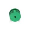 1-1/4'' Diameter X 1/2'' Barrel Length, Affordable Aluminum Standoffs, Green Anodized Finish Easy Fasten Standoff (For Inside / Outside use) [Required Material Hole Size: 7/16'']