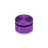 (Set of 4) 1-1/4'' Diameter X 1/2'' Barrel Length, Affordable Aluminum Standoffs, Purple Anodized Finish Standoff and (4) 2216Z Screws and (4) LANC1 Anchors for concrete/drywall (For Inside/Outside) [Required Material Hole Size: 7/16'']