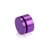 (Set of 4) 1-1/4'' Diameter X 1/2'' Barrel Length, Affordable Aluminum Standoffs, Purple Anodized Finish Standoff and (4) 2216Z Screws and (4) LANC1 Anchors for concrete/drywall (For Inside/Outside) [Required Material Hole Size: 7/16'']