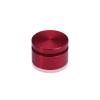 1-1/4'' Diameter X 1/2'' Barrel Length, Affordable Aluminum Standoffs, Cherry Red Anodized Finish Easy Fasten Standoff (For Inside / Outside use) [Required Material Hole Size: 7/16'']