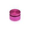 1-1/4'' Diameter X 1/2'' Barrel Length, Affordable Aluminum Standoffs, Rosy Pink Anodized Finish Easy Fasten Standoff (For Inside / Outside use) [Required Material Hole Size: 7/16'']