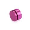 1-1/4'' Diameter X 1/2'' Barrel Length, Affordable Aluminum Standoffs, Rosy Pink Anodized Finish Easy Fasten Standoff (For Inside / Outside use) [Required Material Hole Size: 7/16'']