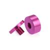 1-1/4'' Diameter X 1/2'' Barrel Length, Affordable Aluminum Standoffs, Rosy Pink Anodized Finish Easy Fasten Standoff (For Inside / Outside use) [Required Material Hole Size: 7/16'']