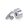 1-1/4'' Diameter X 1/2'' Barrel Length, Affordable Aluminum Standoffs, Silver Anodized Finish Easy Fasten Standoff (For Inside / Outside use) [Required Material Hole Size: 7/16'']