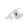 1-1/4'' Diameter X 1/2'' Barrel Length, Affordable Aluminum Standoffs, White Coated Finish Easy Fasten Standoff (For Inside / Outside use) [Required Material Hole Size: 7/16'']