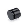 1-1/4'' Diameter X 3/4'' Barrel Length, Affordable Aluminum Standoffs, Black Anodized Finish Easy Fasten Standoff (For Inside / Outside use) [Required Material Hole Size: 7/16'']