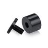 1-1/4'' Diameter X 3/4'' Barrel Length, Affordable Aluminum Standoffs, Black Anodized Finish Easy Fasten Standoff (For Inside / Outside use) [Required Material Hole Size: 7/16'']