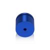 1-1/4'' Diameter X 3/4'' Barrel Length, Affordable Aluminum Standoffs, Blue Anodized Finish Easy Fasten Standoff (For Inside / Outside use) [Required Material Hole Size: 7/16'']