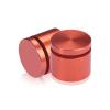 1-1/4'' Diameter X 3/4'' Barrel Length, Affordable Aluminum Standoffs, Copper Anodized Finish Easy Fasten Standoff (For Inside / Outside use) [Required Material Hole Size: 7/16'']