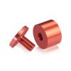 1-1/4'' Diameter X 3/4'' Barrel Length, Affordable Aluminum Standoffs, Copper Anodized Finish Easy Fasten Standoff (For Inside / Outside use) [Required Material Hole Size: 7/16'']