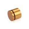 1-1/4'' Diameter X 3/4'' Barrel Length, Affordable Aluminum Standoffs, Gold Anodized Finish Easy Fasten Standoff (For Inside / Outside use) [Required Material Hole Size: 7/16'']