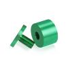 1-1/4'' Diameter X 3/4'' Barrel Length, Affordable Aluminum Standoffs, Green Anodized Finish Easy Fasten Standoff (For Inside / Outside use) [Required Material Hole Size: 7/16'']
