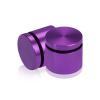 1-1/4'' Diameter X 3/4'' Barrel Length, Affordable Aluminum Standoffs, Purple Anodized Finish Easy Fasten Standoff (For Inside / Outside use) [Required Material Hole Size: 7/16'']