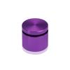 1-1/4'' Diameter X 3/4'' Barrel Length, Affordable Aluminum Standoffs, Purple Anodized Finish Easy Fasten Standoff (For Inside / Outside use) [Required Material Hole Size: 7/16'']