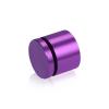 1-1/4'' Diameter X 3/4'' Barrel Length, Affordable Aluminum Standoffs, Purple Anodized Finish Easy Fasten Standoff (For Inside / Outside use) [Required Material Hole Size: 7/16'']