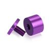 1-1/4'' Diameter X 3/4'' Barrel Length, Affordable Aluminum Standoffs, Purple Anodized Finish Easy Fasten Standoff (For Inside / Outside use) [Required Material Hole Size: 7/16'']