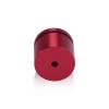 1-1/4'' Diameter X 3/4'' Barrel Length, Affordable Aluminum Standoffs, Cherry Red Anodized Finish Easy Fasten Standoff (For Inside / Outside use) [Required Material Hole Size: 7/16'']