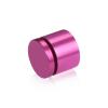 1-1/4'' Diameter X 3/4'' Barrel Length, Affordable Aluminum Standoffs, Rosy Pink Anodized Finish Easy Fasten Standoff (For Inside / Outside use) [Required Material Hole Size: 7/16'']