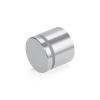 1-1/4'' Diameter X 3/4'' Barrel Length, Affordable Aluminum Standoffs, Silver Anodized Finish Easy Fasten Standoff (For Inside / Outside use) [Required Material Hole Size: 7/16'']