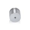 1-1/4'' Diameter X 3/4'' Barrel Length, Affordable Aluminum Standoffs, Silver Anodized Finish Easy Fasten Standoff (For Inside / Outside use) [Required Material Hole Size: 7/16'']
