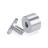 1-1/4'' Diameter X 3/4'' Barrel Length, Affordable Aluminum Standoffs, Silver Anodized Finish Easy Fasten Standoff (For Inside / Outside use) [Required Material Hole Size: 7/16'']
