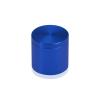 1-1/4'' Diameter X 1'' Barrel Length, Affordable Aluminum Standoffs, Blue Anodized Finish Easy Fasten Standoff (For Inside / Outside use) [Required Material Hole Size: 7/16'']