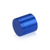 1-1/4'' Diameter X 1'' Barrel Length, Affordable Aluminum Standoffs, Blue Anodized Finish Easy Fasten Standoff (For Inside / Outside use) [Required Material Hole Size: 7/16'']