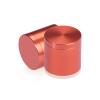 1-1/4'' Diameter X 1'' Barrel Length, Affordable Aluminum Standoffs, Copper Anodized Finish Easy Fasten Standoff (For Inside / Outside use) [Required Material Hole Size: 7/16'']