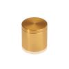 1-1/4'' Diameter X 1'' Barrel Length, Affordable Aluminum Standoffs, Gold Anodized Finish Easy Fasten Standoff (For Inside / Outside use) [Required Material Hole Size: 7/16'']