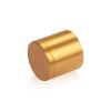 1-1/4'' Diameter X 1'' Barrel Length, Affordable Aluminum Standoffs, Gold Anodized Finish Easy Fasten Standoff (For Inside / Outside use) [Required Material Hole Size: 7/16'']