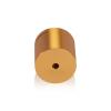 1-1/4'' Diameter X 1'' Barrel Length, Affordable Aluminum Standoffs, Gold Anodized Finish Easy Fasten Standoff (For Inside / Outside use) [Required Material Hole Size: 7/16'']