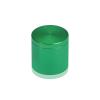 1-1/4'' Diameter X 1'' Barrel Length, Affordable Aluminum Standoffs, Green Anodized Finish Easy Fasten Standoff (For Inside / Outside use) [Required Material Hole Size: 7/16'']