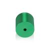 1-1/4'' Diameter X 1'' Barrel Length, Affordable Aluminum Standoffs, Green Anodized Finish Easy Fasten Standoff (For Inside / Outside use) [Required Material Hole Size: 7/16'']