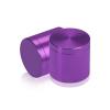 1-1/4'' Diameter X 1'' Barrel Length, Affordable Aluminum Standoffs, Purple Anodized Finish Easy Fasten Standoff (For Inside / Outside use) [Required Material Hole Size: 7/16'']