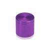 1-1/4'' Diameter X 1'' Barrel Length, Affordable Aluminum Standoffs, Purple Anodized Finish Easy Fasten Standoff (For Inside / Outside use) [Required Material Hole Size: 7/16'']