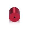 1-1/4'' Diameter X 1'' Barrel Length, Affordable Aluminum Standoffs, Cherry Red Anodized Finish Easy Fasten Standoff (For Inside / Outside use) [Required Material Hole Size: 7/16'']