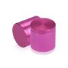 1-1/4'' Diameter X 1'' Barrel Length, Affordable Aluminum Standoffs, Rosy Pink Anodized Finish Easy Fasten Standoff (For Inside / Outside use) [Required Material Hole Size: 7/16'']