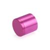 1-1/4'' Diameter X 1'' Barrel Length, Affordable Aluminum Standoffs, Rosy Pink Anodized Finish Easy Fasten Standoff (For Inside / Outside use) [Required Material Hole Size: 7/16'']