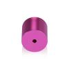 (Set of 4) 1-1/4'' Diameter X 1'' Barrel Length, Affordable Aluminum Standoffs, Rosy Pink Anodized Finish Standoff and (4) 2216Z Screws and (4) LANC1 Anchors for concrete/drywall (For Inside/Outside) [Required Material Hole Size: 7/16'']