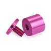 1-1/4'' Diameter X 1'' Barrel Length, Affordable Aluminum Standoffs, Rosy Pink Anodized Finish Easy Fasten Standoff (For Inside / Outside use) [Required Material Hole Size: 7/16'']