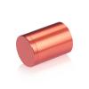 1-1/4'' Diameter X 1-1/2'' Barrel Length, Affordable Aluminum Standoffs, Copper Anodized Finish Easy Fasten Standoff (For Inside / Outside use) [Required Material Hole Size: 7/16'']