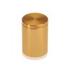 1-1/4'' Diameter X 1-1/2'' Barrel Length, Affordable Aluminum Standoffs, Gold Anodized Finish Easy Fasten Standoff (For Inside / Outside use) [Required Material Hole Size: 7/16'']