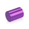 (Set of 4) 1-1/4'' Diameter X 1-1/2'' Barrel Length, Affordable Aluminum Standoffs, Purple Anodized Finish Standoff and (4) 2216Z Screws and (4) LANC1 Anchors for concrete/drywall (For Inside/Outside) [Required Material Hole Size: 7/16'']