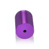 1-1/4'' Diameter X 1-1/2'' Barrel Length, Affordable Aluminum Standoffs, Purple Anodized Finish Easy Fasten Standoff (For Inside / Outside use) [Required Material Hole Size: 7/16'']